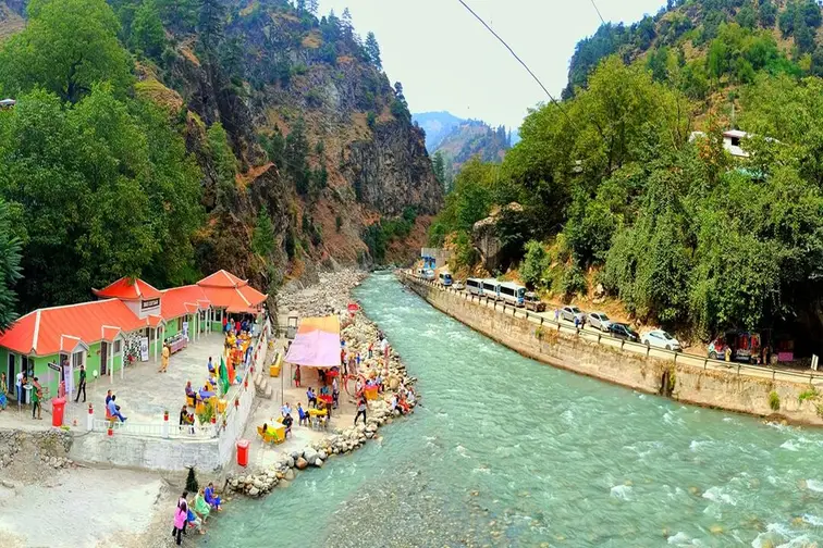 an image of kundal shahi village which is on the bank of river and very beautiful