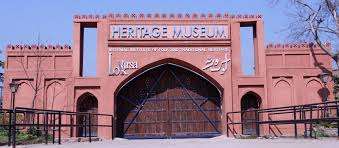 an image of the entrance of lok virsa museum